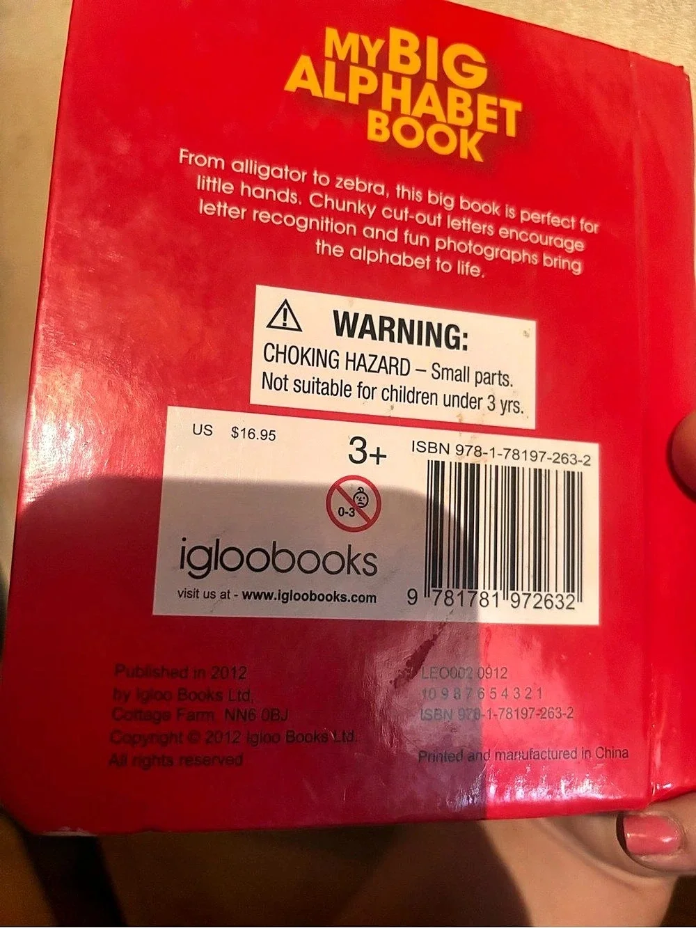 igloobooks My Big Alphabet Book Children's Learning Book Red & Blue